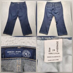 Venezia Jeans Women's Size 24 Average Dark Blue Denim Bootcut